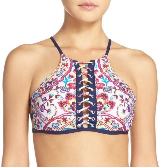 Nanette Lepore Festival Stargazer Lace-up Top NWT - Picture 3 of 8